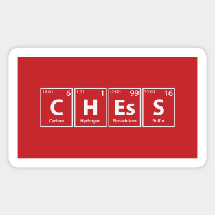 Chess (C-H-Es-S) Periodic Elements Spelling Sticker